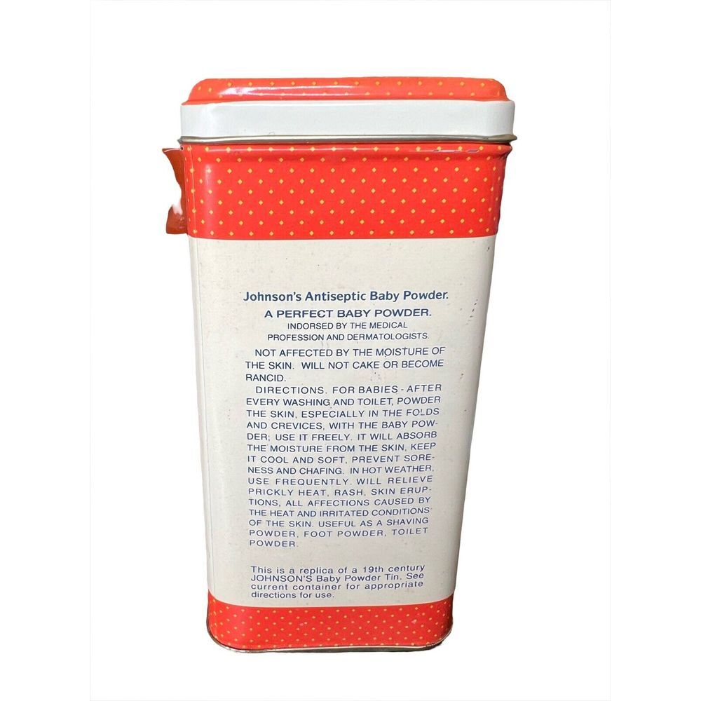 Vintage Johnson's Antiseptic Baby Powder‎ Tin 100th Anniversary Empty - 353 - Picture 2 of 4